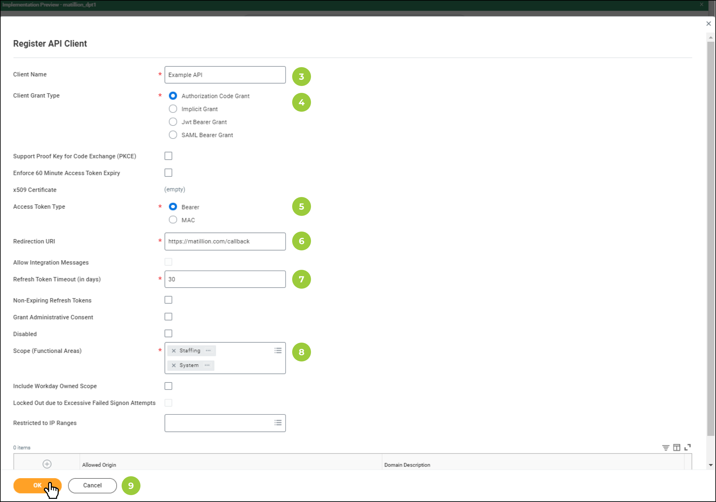 Registering API Client